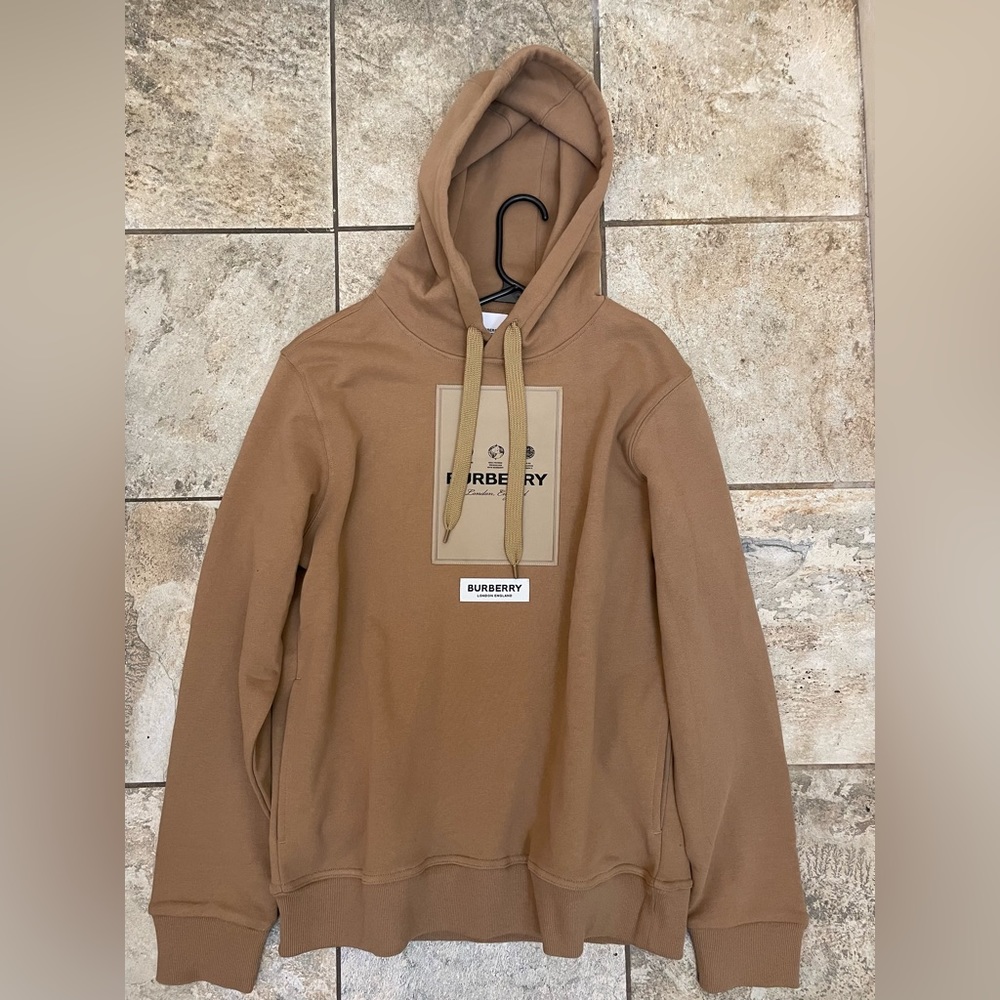 Burberry Label Appliqué cotton hoodie.